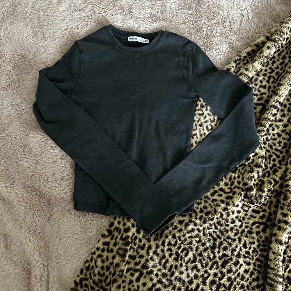 Bershka Grey Longsleeve Shirt